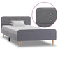 Estrutura de cama em tecido 100x200 cm cinzento-claro