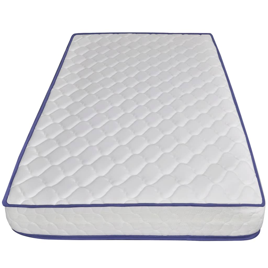 Cama + colchão espuma memória 90x200 cm couro artificial branco