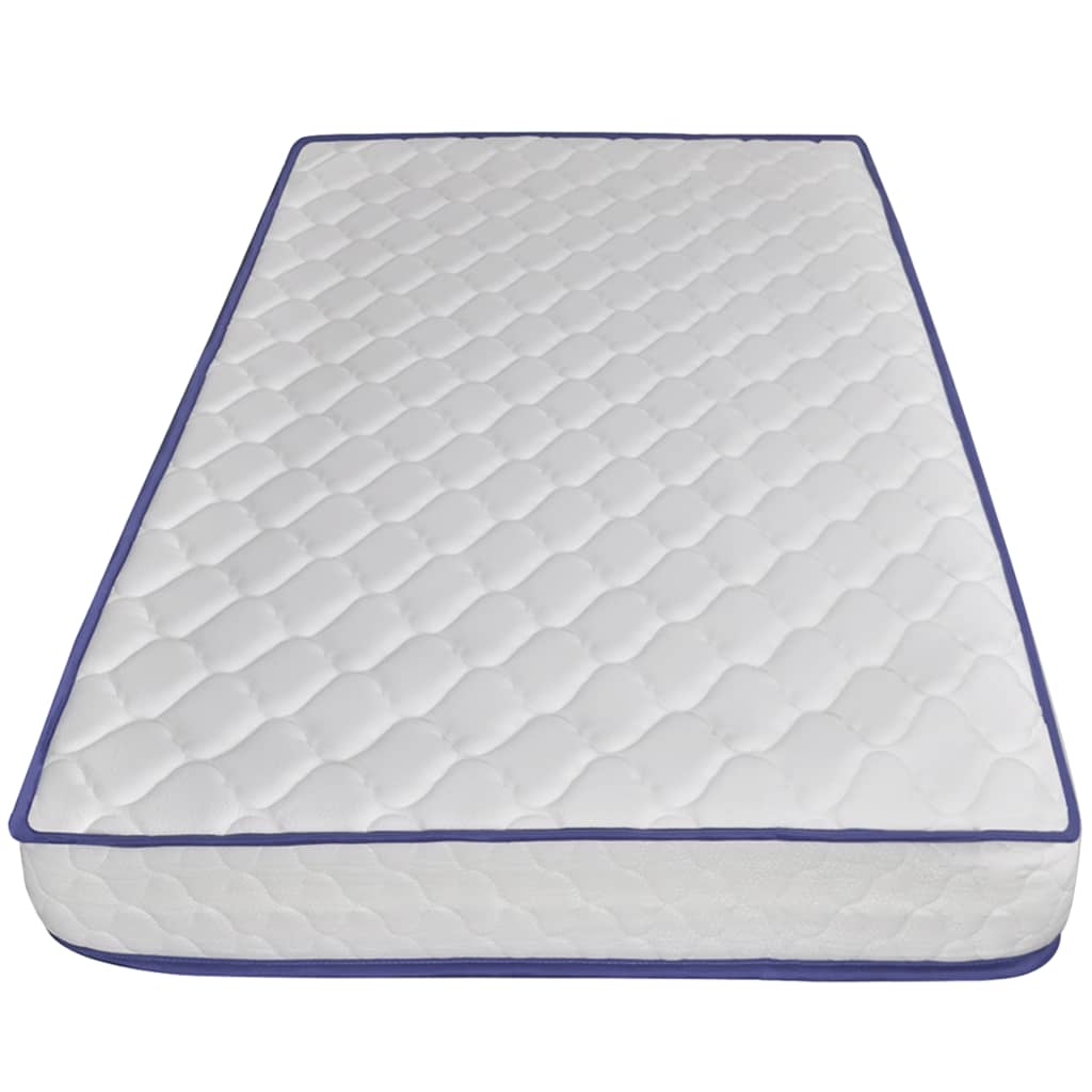 Cama + colchão espuma memória 160x200cm couro artificial branco