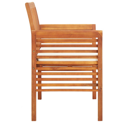 Banco de jardim 2 lugares c/ almofadão 120 cm acácia maciça