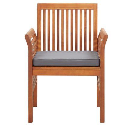 Cadeiras de jantar jardim c/ almofadões 2 pcs madeira acácia