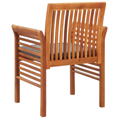 Cadeiras de jantar jardim c/ almofadões 2 pcs madeira acácia