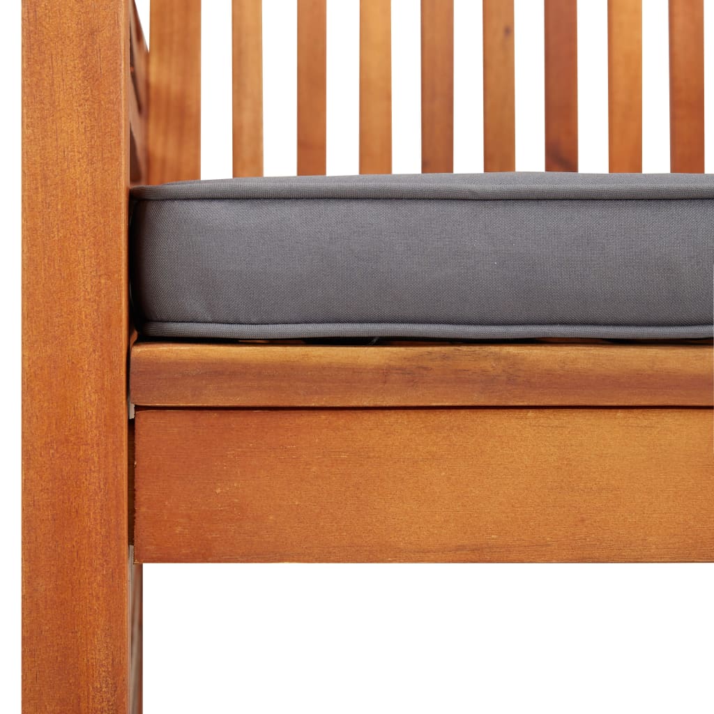 Cadeiras de jantar jardim c/ almofadões 2 pcs madeira acácia
