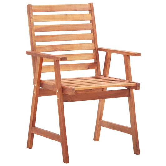 Cadeiras jantar p/ jardim 2 pcs madeira acácia maciça