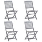 Cadeiras de jardim dobráveis 4 pcs madeira acácia maciça