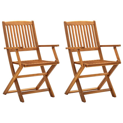 Cadeiras de jardim dobráveis 2 pcs madeira acácia maciça