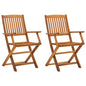 Cadeiras de jardim dobráveis 2 pcs madeira acácia maciça