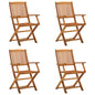 Cadeiras de jardim dobráveis 4 pcs madeira acácia maciça