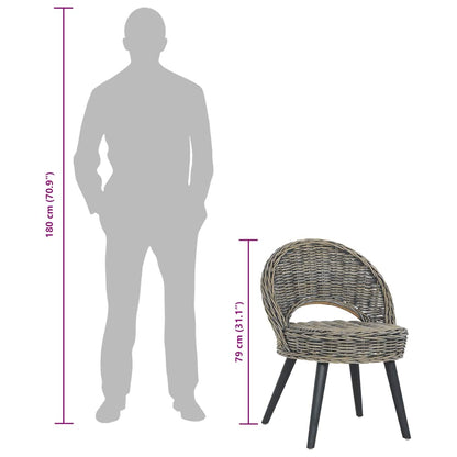 Cadeira em vime Kubu preto