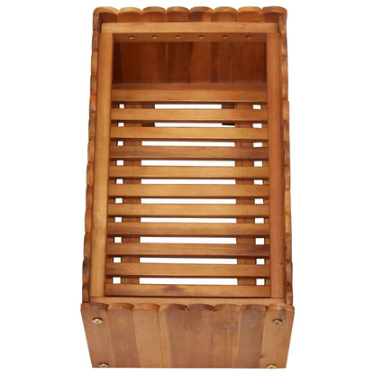 Vaso/floreira de jardim 50x30x25 cm madeira de acácia maciça