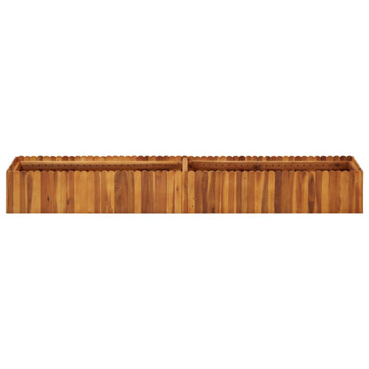 Vaso/floreira de jardim 200x30x25 cm madeira de acácia maciça