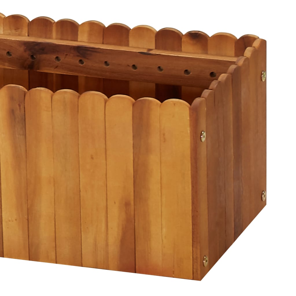 Vaso/floreira de jardim 200x30x25 cm madeira de acácia maciça