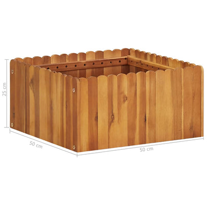 Vaso/floreira de jardim 50x50x25 cm madeira de acácia maciça