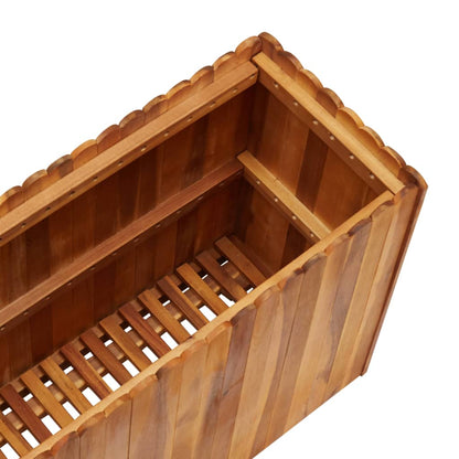Vaso/floreira de jardim 100x30x50 cm madeira de acácia maciça