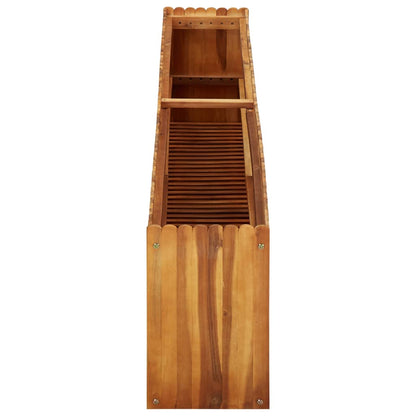 Vaso/floreira de jardim 200x30x50 cm madeira de acácia maciça