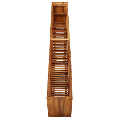 Vaso/floreira de jardim 200x30x50 cm madeira de acácia maciça