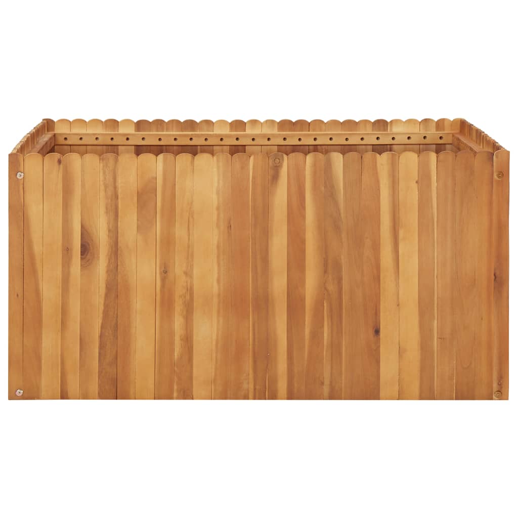 Vaso/floreira de jardim 100x100x50 cm madeira de acácia maciça