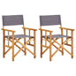 Cadeiras de realizador 2 pcs madeira de acácia maciça