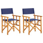 Cadeiras de realizador 2 pcs madeira de acácia maciça azul