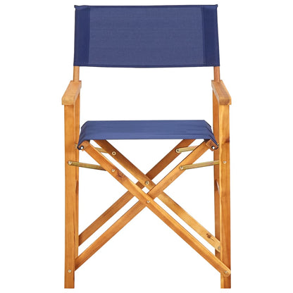 Cadeiras de realizador 2 pcs madeira de acácia maciça azul