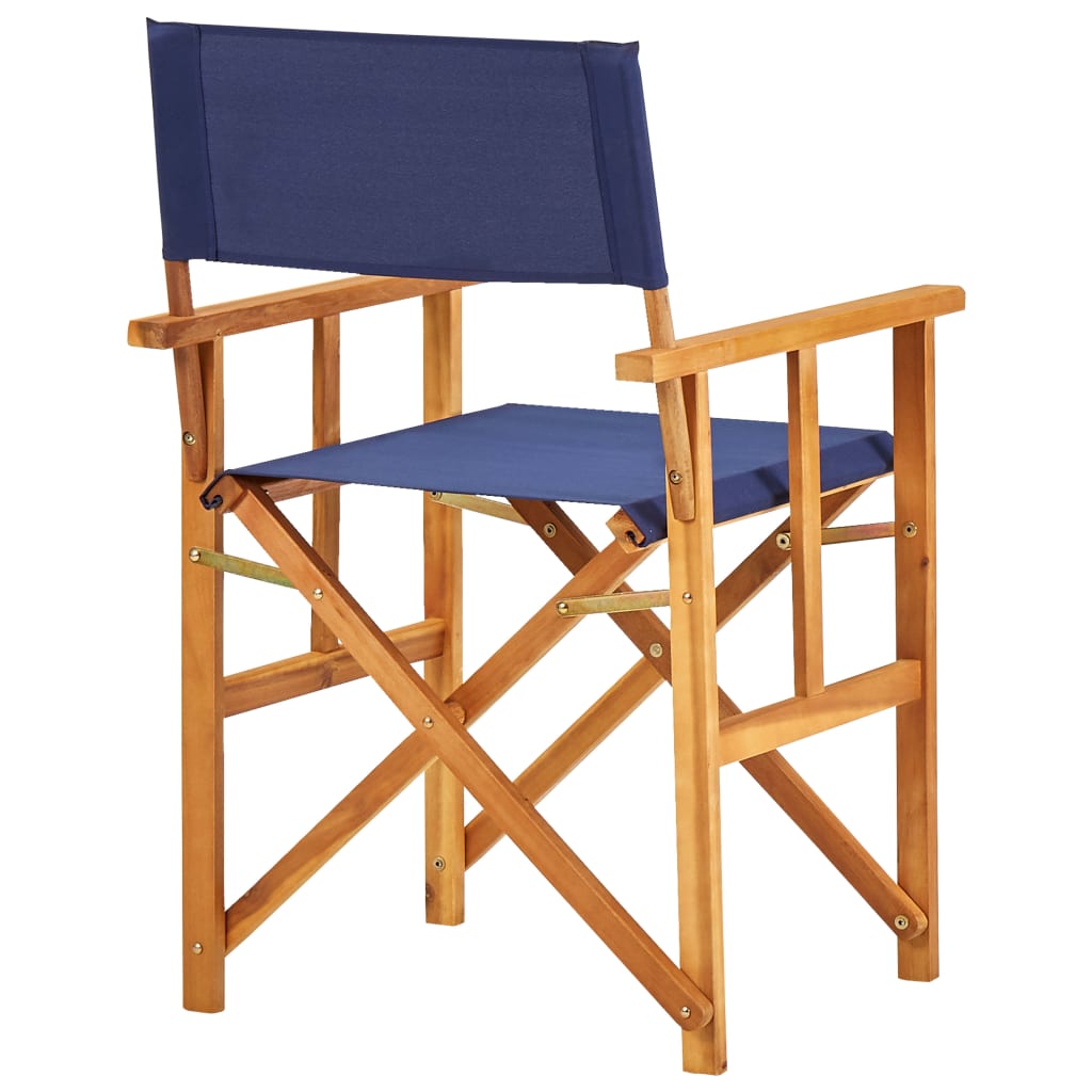 Cadeiras de realizador 2 pcs madeira de acácia maciça azul