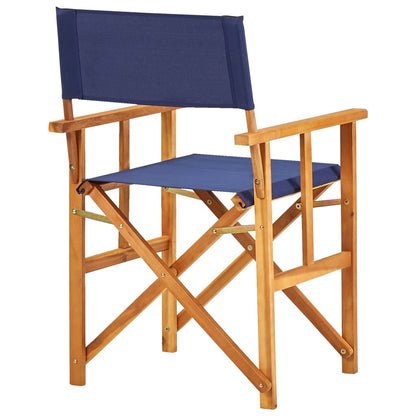 Cadeiras de realizador 2 pcs madeira de acácia maciça azul