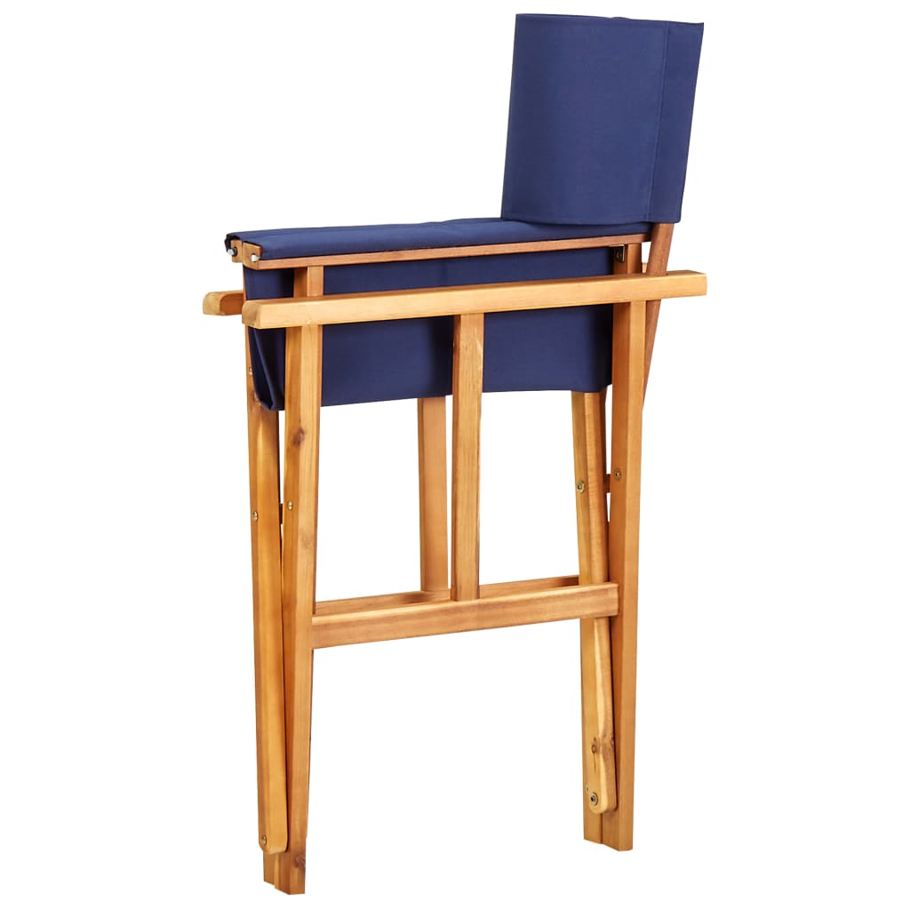 Cadeiras de realizador 2 pcs madeira de acácia maciça azul