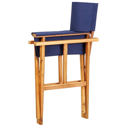 Cadeiras de realizador 2 pcs madeira de acácia maciça azul