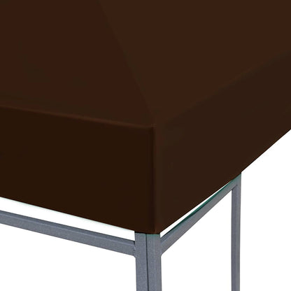 Cobertura de gazebo 310 g/m² 3x4 m castanho
