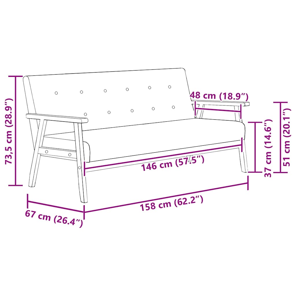 Conjunto de sofás 2 pcs couro artificial preto