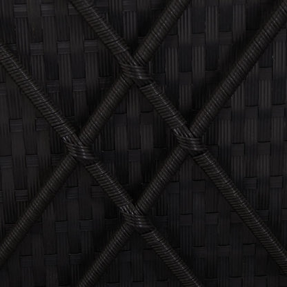 Espreguiçadeira com toldo e almofadão vime PE preto