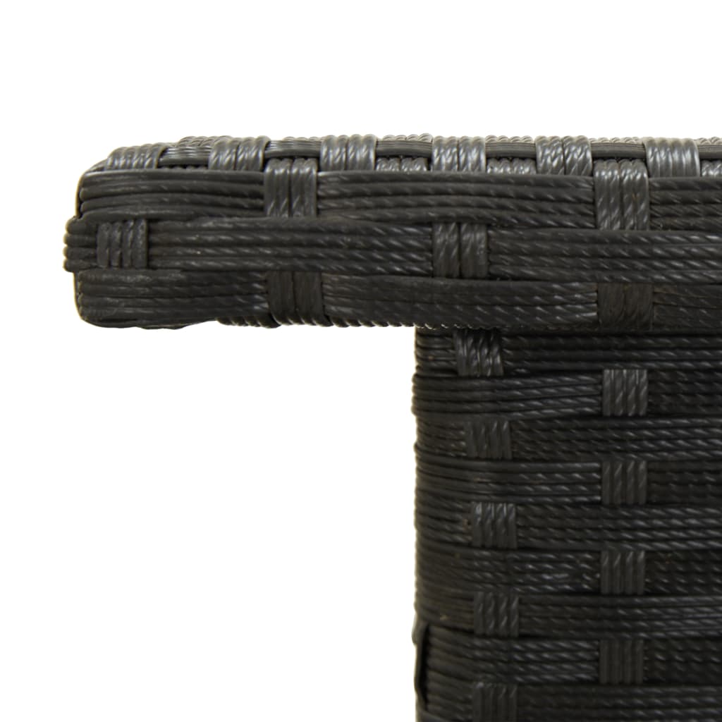 Mesa de chá 50x50x47 cm vime PE preto