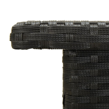 Mesa de chá 50x50x47 cm vime PE preto