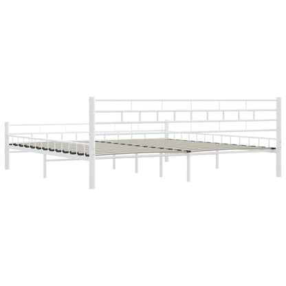 Estrutura de cama 180x200 cm metal branco