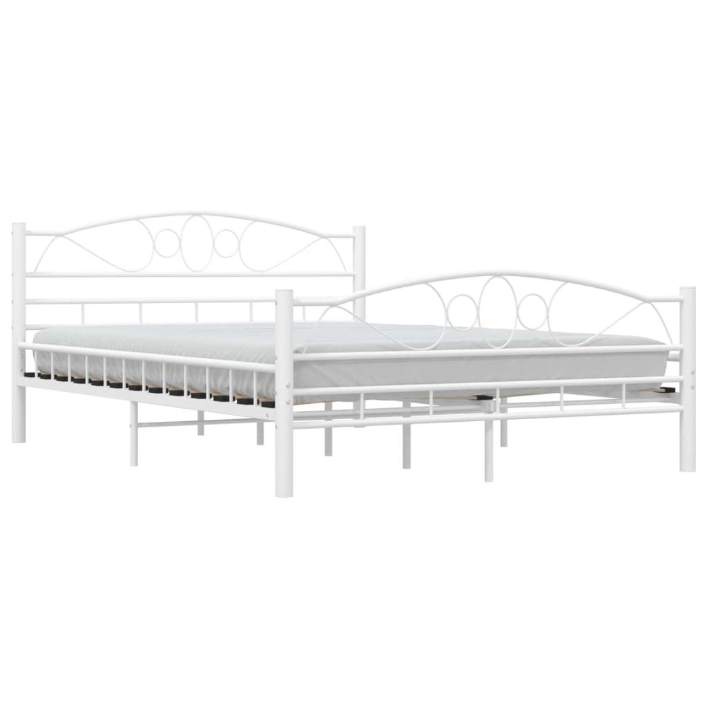 Estrutura de cama metal 140x200 cm branco