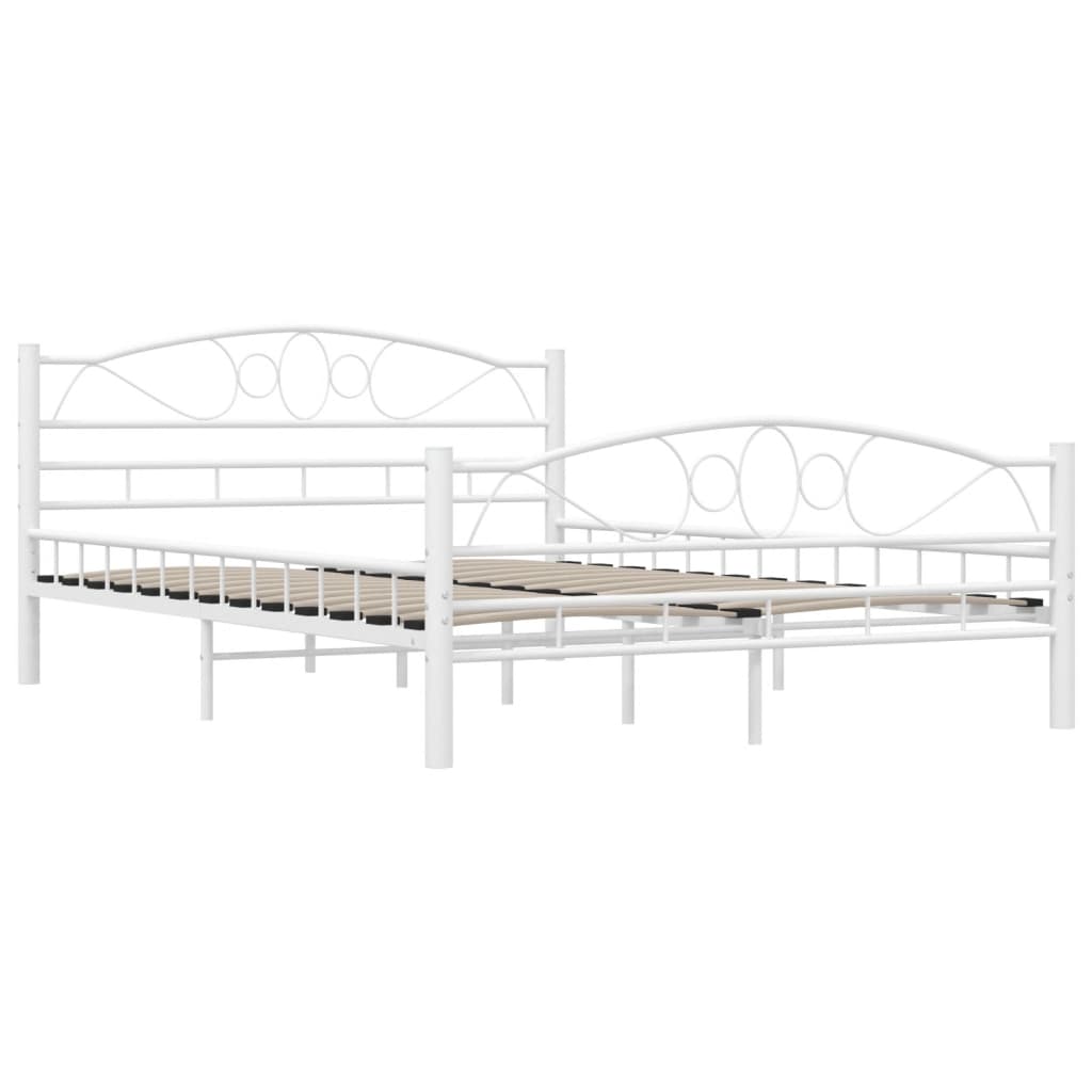 Estrutura de cama metal 140x200 cm branco