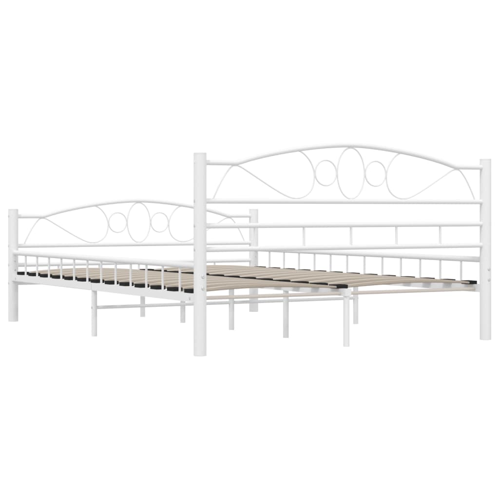 Estrutura de cama metal 140x200 cm branco