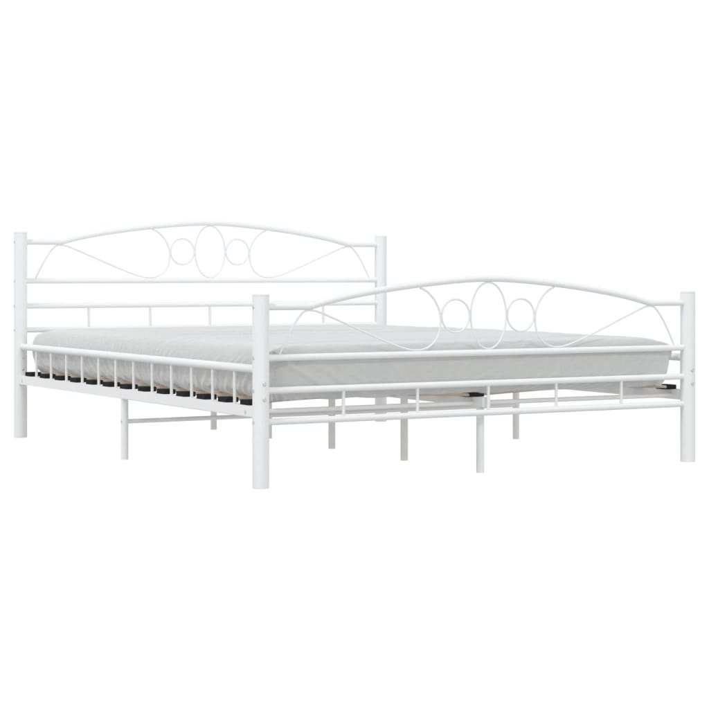 Estrutura de cama 160x200 cm metal branco