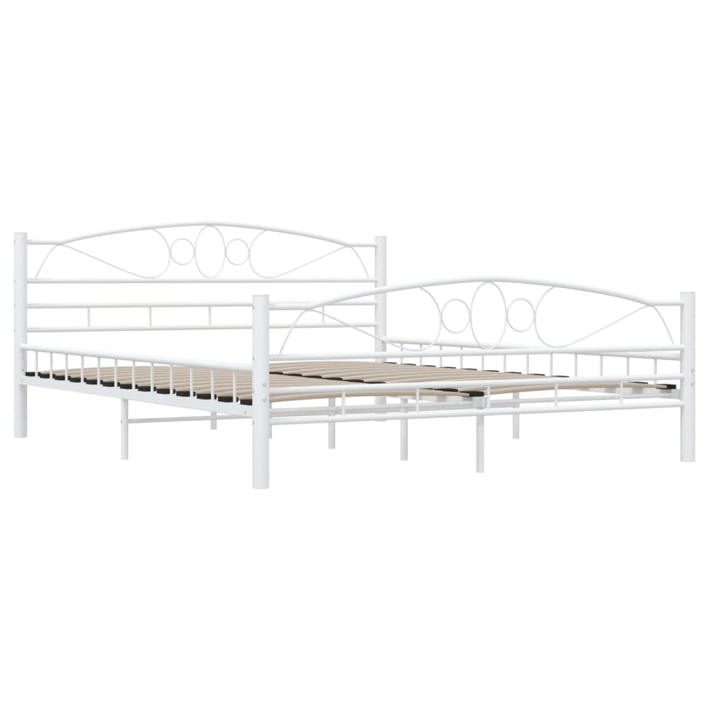 Estrutura de cama 160x200 cm metal branco
