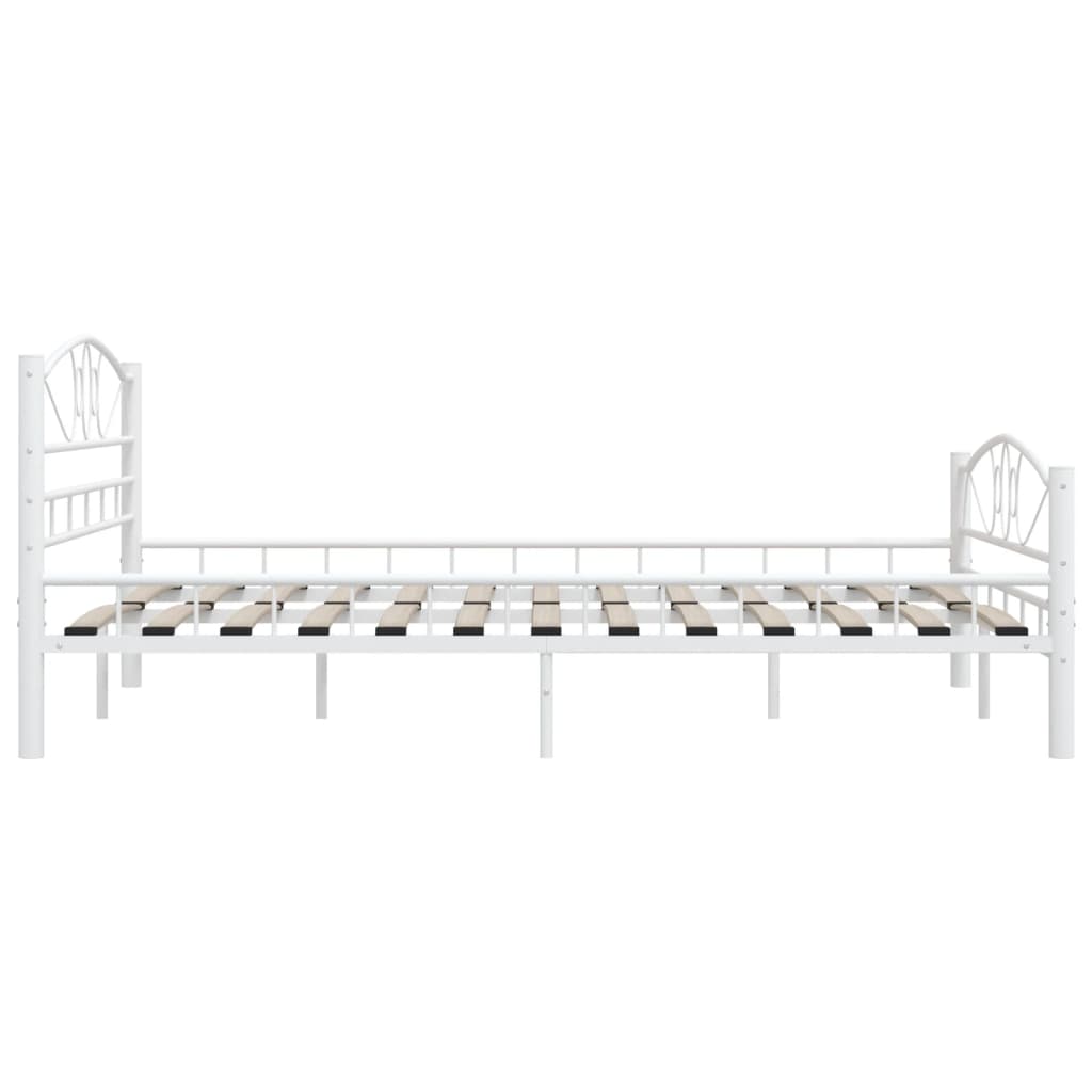 Estrutura de cama 160x200 cm metal branco