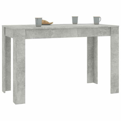 Mesa de jantar 120x60x76 cm derivados de madeira cinza cimento