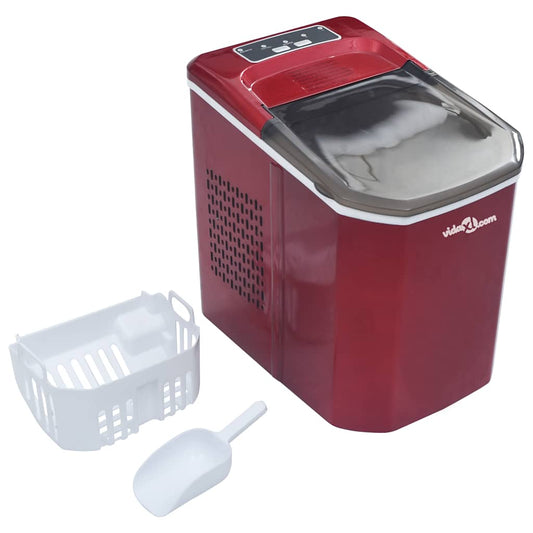 Máquina de fazer cubos de gelo 1,4 L 15 kg/24 h vermelho