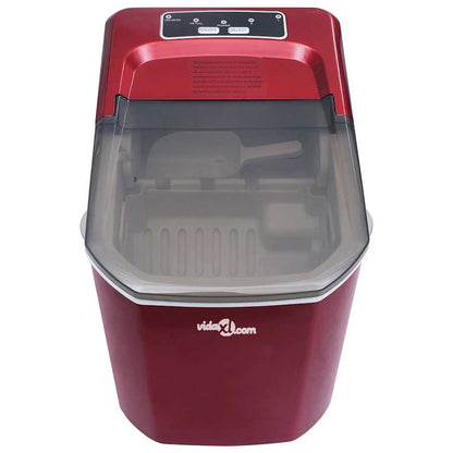 Máquina de fazer cubos de gelo 1,4 L 15 kg/24 h vermelho