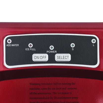 Máquina de fazer cubos de gelo 1,4 L 15 kg/24 h vermelho