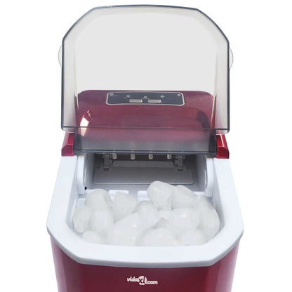 Máquina de fazer cubos de gelo 1,4 L 15 kg/24 h vermelho