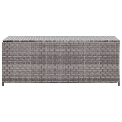 Caixa de arrumação para jardim 120x50x60 cm vime PE cinzento