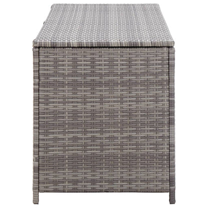 Caixa de arrumação para jardim 120x50x60 cm vime PE cinzento