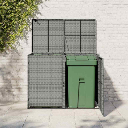 Unidade dupla p/ caixotes do lixo 148x77x111cm vime antracite