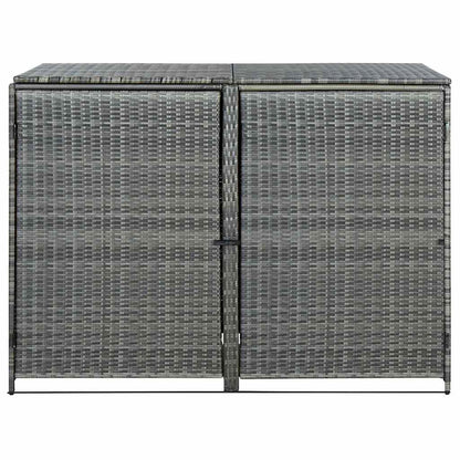 Unidade dupla p/ caixotes do lixo 148x77x111cm vime antracite