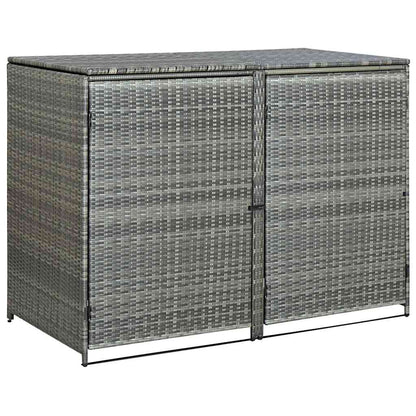 Unidade dupla p/ caixotes do lixo 148x77x111cm vime antracite